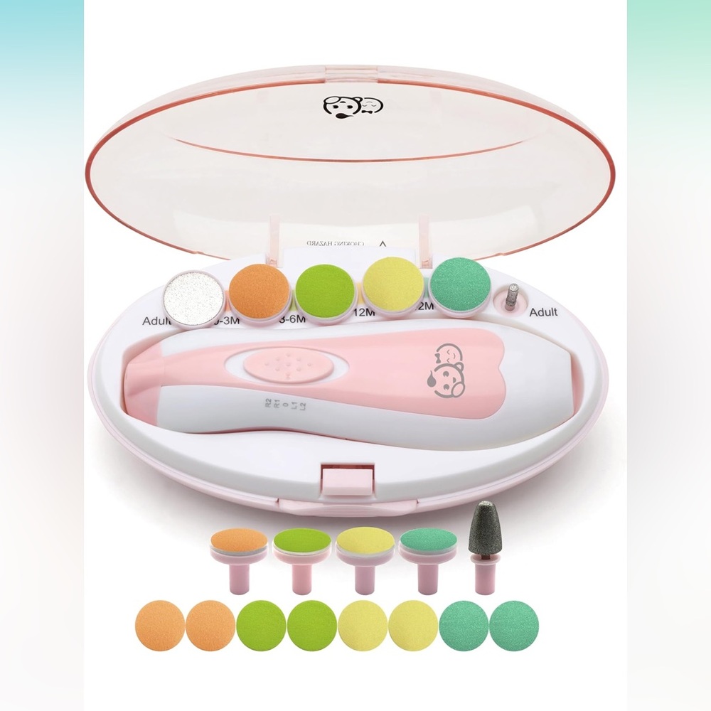 Baby Nail Trimmer 21 in 1, Usage Labeled Case & 13‎ Extra Replacement Tools,Pink